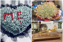 Ngỡ ngàng những bó hoa giá bằng cả gia tài dịp 8/3