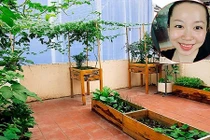 Vườn rau trồng trong thùng gỗ siêu năng suất của cô nàng 9X
