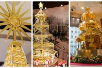 Lóa mắt những cây thông Noel bằng vàng ròng