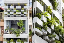 Nhà hướng Tây mát rượi nhờ treo cây xanh rì chắn nắng mặt tiền