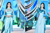 Áo dài trình diễn ở Hoa hậu Việt Nam 2020 bị chê diêm dúa