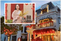 Biệt thự đỏ rực từ trong ra ngoài đón Tết của Đoàn Di Băng
