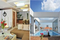 Nhà phố 3 tầng có hồ bơi độc đáo trên sân thượng