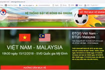 VFF lên tiếng cảnh báo trang web bán vé bóng đá online giả