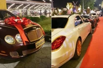 Độ giàu có của đại gia Hải Dương kỷ niệm ngày cưới bằng siêu xe
