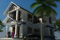 10 thiết kế nhà 2 tầng mái dốc đẹp khó cưỡng