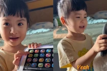 Con gái Thiên An trổ tài đọc Tiếng Anh cực xịn