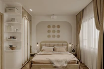 Căn hộ phong cách Japandi màu vàng gỗ đầy xao xuyến