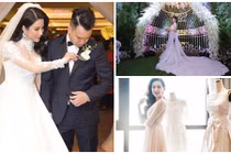 Đọ váy cưới siêu đắt đỏ của mỹ nhân Việt