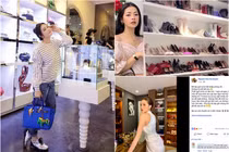 Choáng ngợp tủ đồ hiệu "chất lừ" của mỹ nhân Vbiz độc thân