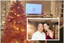 Biệt thự ngập sắc hồng đón Noel của vợ chồng Minh Khang - Thúy Hạnh