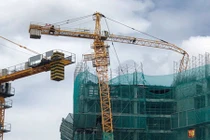 Cận cảnh chung cư Topaz Elite bị đình chỉ thi công vì sập cần cẩu