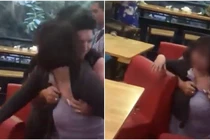 Bắt quả tang chồng thân mật với nhân tình, vợ bầu lao vào đánh ghen 