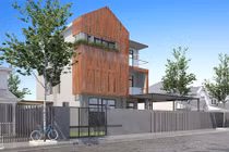 Biệt thự hiện đại với lớp bao che mặt tiền lạ mắt