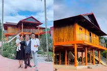 Toàn cảnh nhà sàn Mạc Văn Khoa xây tặng bố mẹ ở quê