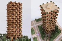 Cận cảnh chung cư gỗ 18 tầng "kịch độc" 