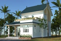 10 mẫu nhà vuông 2 tầng mái thái đẹp hút mắt