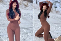 'Bom sex' gốc Việt - Chung Lệ Đề khoe vẻ gợi cảm dưới tuyết