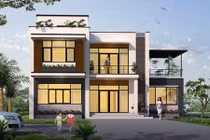 10 mẫu biệt thự 2 tầng mái bằng phố biến nhất 2018