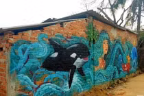 Làng bích họa 3D phát sáng trong đêm độc nhất vô nhị ở Quảng Ngãi