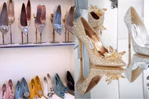 Bóc giá tủ giày hiệu xếp như cửa hàng của Lệ Quyên