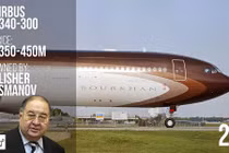 Tận mục Airbus A340-300 đắt gấp 5 lần chuyên cơ của ông Trump