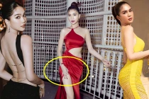 Ngọc Trinh giữ vững phong độ chặt chém thảm đỏ với loạt thiết kế kiệm vải