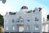 10 thiết kế biệt thự kiểu Pháp mái vòm đẹp mê hồn