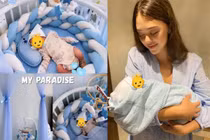 Vợ Bùi Tiến Dũng khoe con, lộ chi tiết em bé chuẩn rich kid 