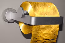 Kỳ quặc đến cả giấy vệ sinh, bồn cầu...của giới siêu giàu cũng dát vàng