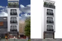 Hút mắt 10 mẫu nhà 5 tầng hiện đại tối ưu công năng 