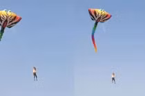 Ham hố chơi diều khổng lồ, người đàn ông suýt mất mạng 