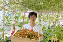 Mướt mắt vườn rau sạch phủ kín sân thượng của ông bố trẻ Sài thành