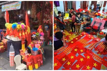 Sản phẩm cổ vũ Olympic Việt Nam hút hàng trước trận tứ kết