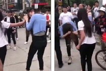 Vợ đánh ghen, chồng xông vào bảo vệ bồ nhí 