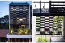 Nhà phố khác lạ với mặt tiền lọc ánh sáng