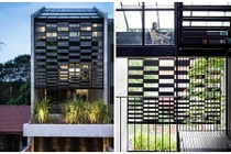 Nhà phố khác lạ với mặt tiền lọc ánh sáng