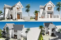 10 mẫu nhà 2 tầng chữ L chưa đến 600 triệu đồng