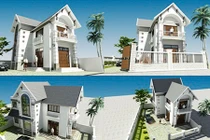 10 mẫu nhà 2 tầng chữ L chưa đến 600 triệu đồng