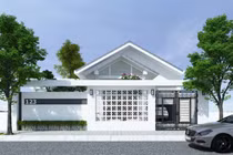 10 mẫu nhà cấp 4 mái thái đẹp ngang biệt thự mini