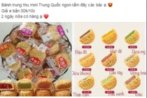 Bánh trung thu mini Trung Quốc chỉ vài nghìn đồng bán đầy chợ mạng