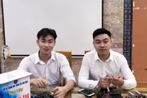 Nam sinh Phú Thọ chế tạo máy rửa tay tự động phòng chống COVID-19 