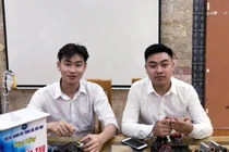 Nam sinh Phú Thọ chế tạo máy rửa tay tự động phòng chống COVID-19 