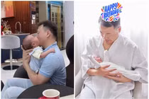 Loạt ảnh “nhập vai ông bố bỉm sữa” chu đáo của Shark Bình 