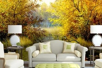 Đưa cả thiên nhiên vào nhà đẹp với tranh tường 3D siêu độc