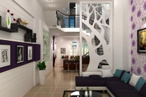 Phòng khách đẹp mê hồn với giấy dán tường 3D