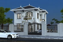 Mãn nhãn biệt thự trắng cổ điển sang trọng giữa phố Sài Gòn