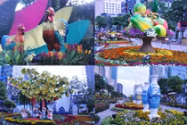 Đường hoa Nguyễn Huệ rực rỡ trước ngày khai mạc