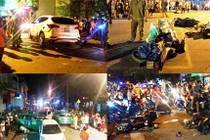 Hiện trường 13 xe đâm nhau, nhiều người thương vong ở Sài Gòn