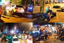 Hiện trường 13 xe đâm nhau, nhiều người thương vong ở Sài Gòn